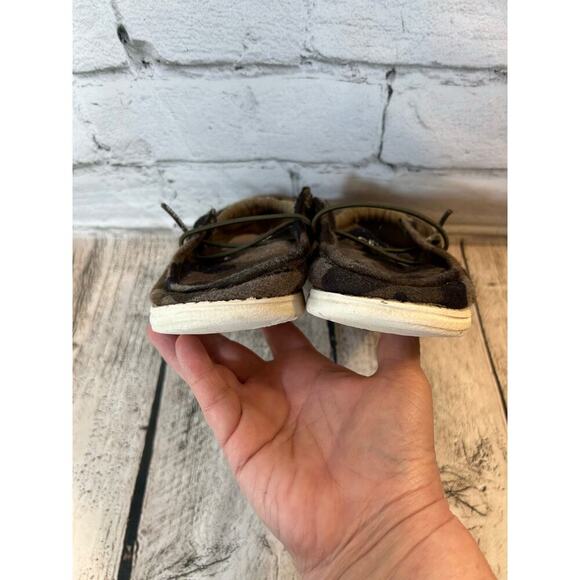 HEYDUDE Boy’s Wally Linen Camo Shoes / Size: K11 - Picture 7 of 9